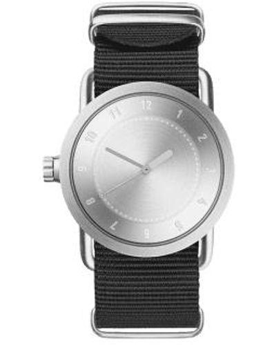 TID Reloj pulsera acero y nylon negro 36 mm 36 mm