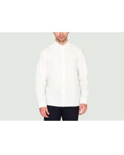 Knowledge Cotton Harald Oxford Regular Fit Shirt Xs - White