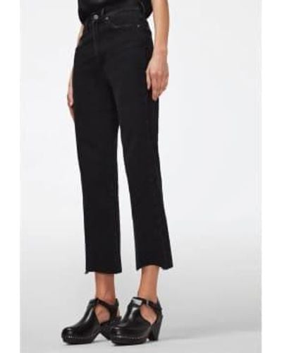 7 For All Mankind Logan Stovepipe Collide Angled Hem Jeans - Nero