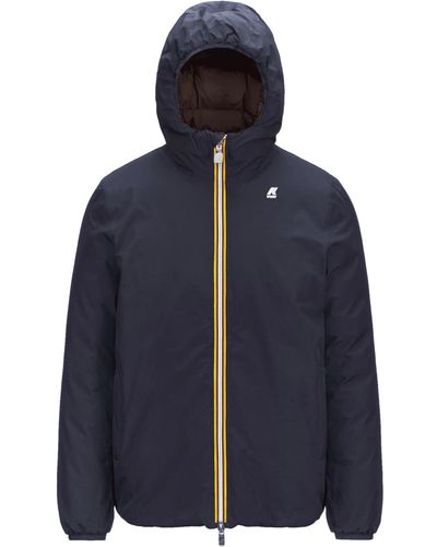 K-Way Jack St Thermo Reversible Jacket And Dark Brown - Blue