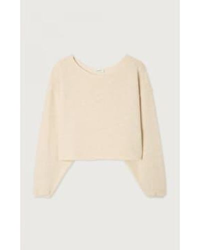 American Vintage Itonay Ecru Melange Sweater M - White