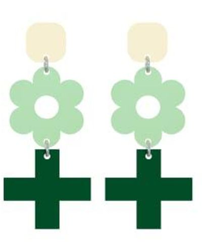 Orelia Prado Earrings Méthacrylate - Green