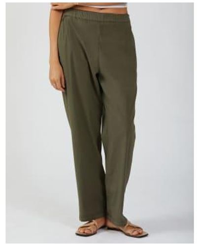 Reiko Caprie Trousers Army S - Green