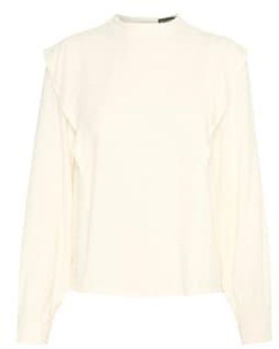 Soaked In Luxury Catina Blouse Ls In Whisper - Bianco