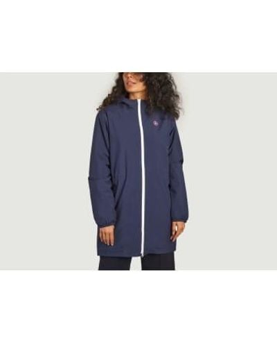 Flotte Pompidou Trench Parka With Fleece Lining S - Blue