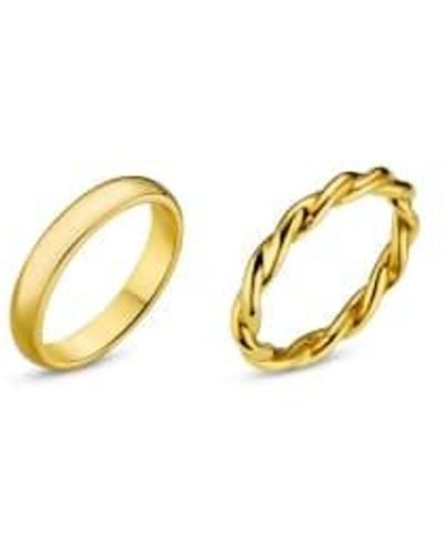 Orelia Luxe Ring Pack S/m - Metallic