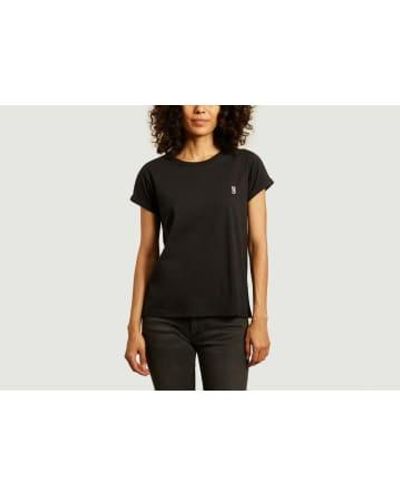 Maison Labiche Preciosa camiseta algodón orgánico con parche - Negro