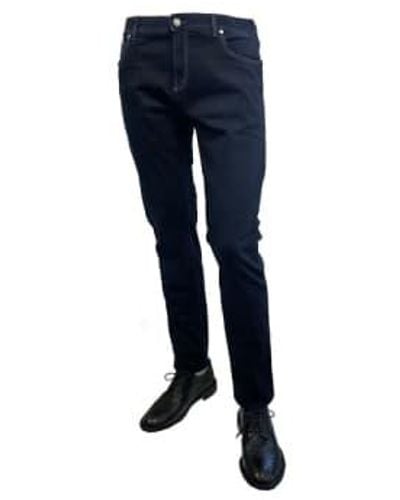 richard j. brown Jeans en nim foncé icon en coton stretch coupe slim modèle tokyo t223.w904 - Bleu