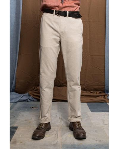 Scarti Lab Cotton-linen Trousers Natural - Brown