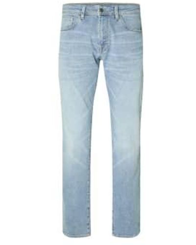 SELECTED Straight Scott 6403 lb suave 196 jeans - Azul