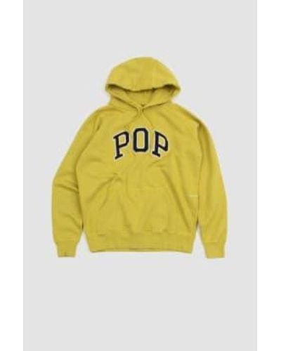 Pop Trading Co. Arch Hooded Sweat Cress S - Yellow