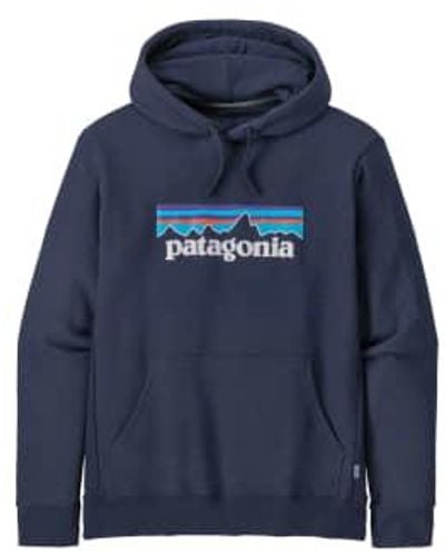Patagonia Jersey p 6 logo uprisal hoody man - Blau