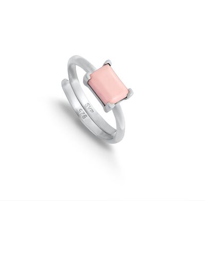SVP Jewellery Pink Opal Indu Adjustable Ring - Rosa