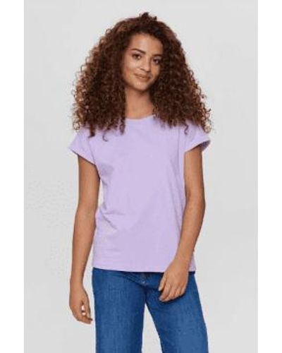Numph Beverly Lilac Breeze T-shirt L - Purple