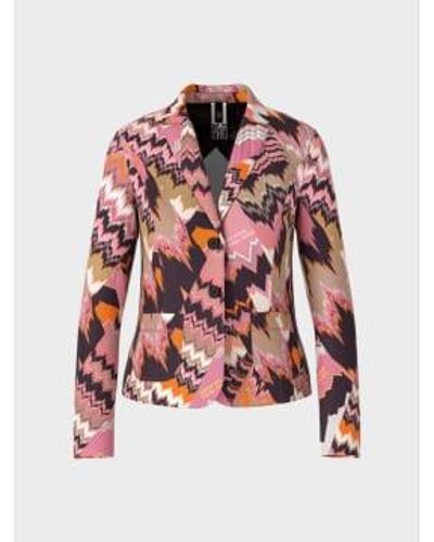Marc Cain Bright Colourful Printed Blazer - Red