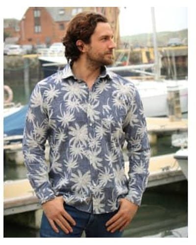 Hartford Palm Shirt - Blu