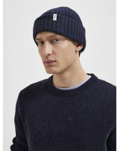 SELECTED Merino Beanie Onesize - Blue