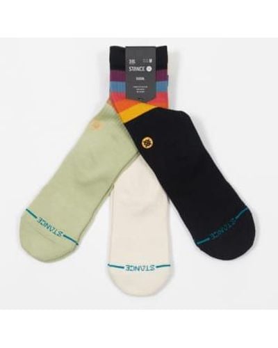 Stance 3 Pack Maliboo Socks In Multi - Blu