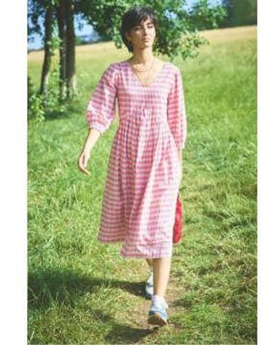 Lowie And Blue Check Dress - Verde