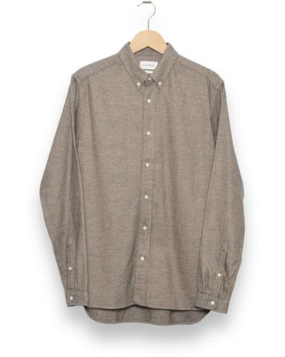 Oliver Spencer Brook Shirt Rutherford Beige - Grau