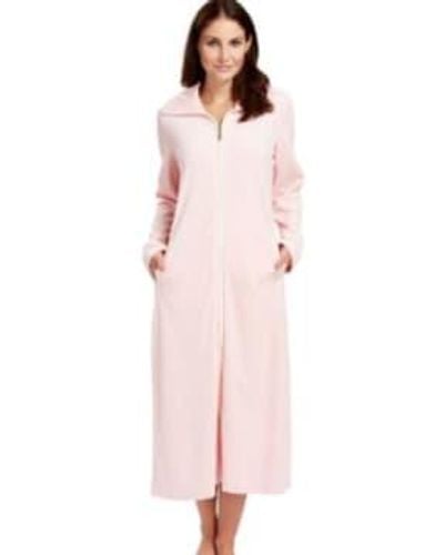 Féraud Velour Zip Robe 12 - Pink