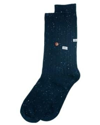 Alfredo Gonzales Navy Socks Speckled M - Blue