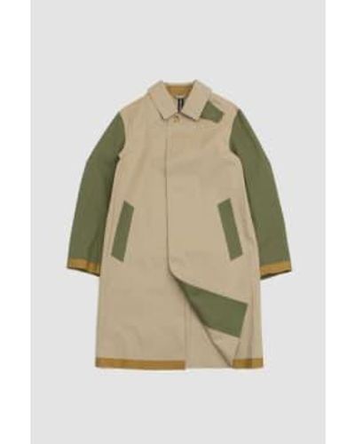 Mackintosh Oxford Patchwork Coat Flawn Color Block - Neutro