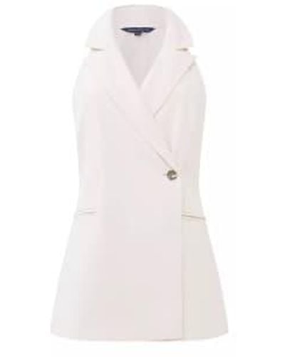 French Connection Harrie Halter Nk Waistcoat - White