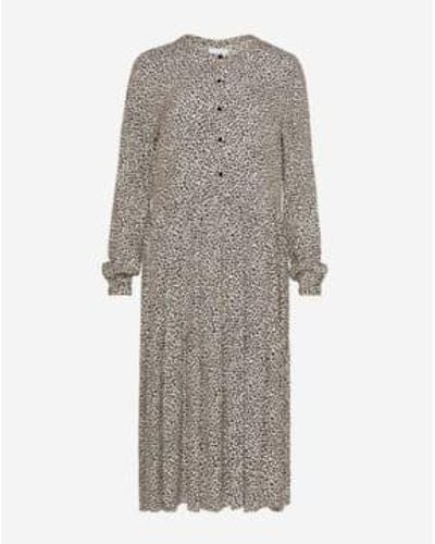 Noella Lipe Print Dress - Gray