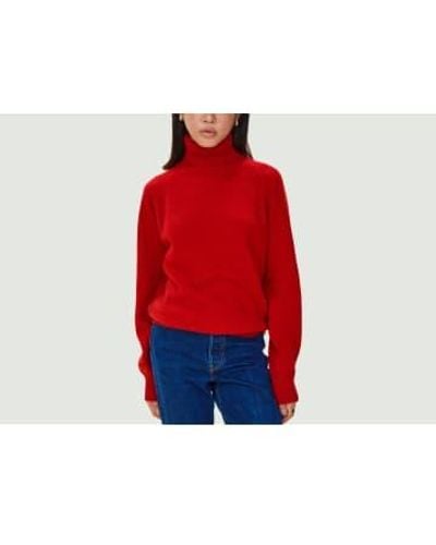 Tricot Cashmere Turtleneck S - Red
