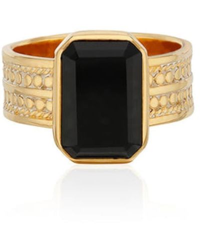 Anna Beck Large Black Onyx Rectangle Ring