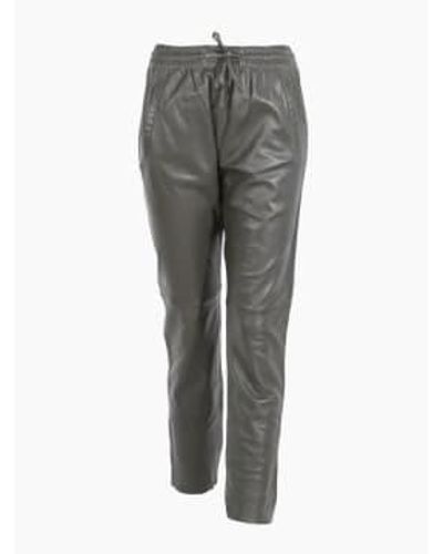Oakwood Gift Leather sweatpants Dark - Gray