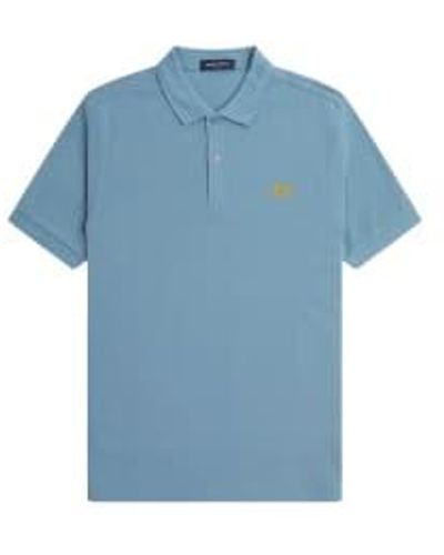 Fred Perry Slim Fit Plain Polo Ash / Golden Hour L - Blue