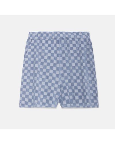 Compañía Fantástica Blue Toweling High-waist Shorts