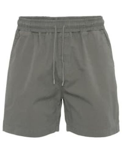 COLORFUL STANDARD Shorts aus bio-twill dusty - Grau