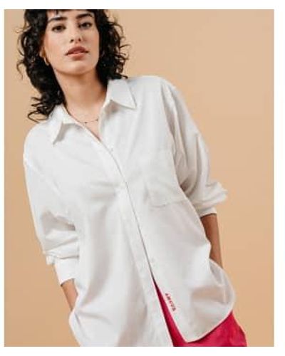 Grace & Mila Embroidered Shirt L - White