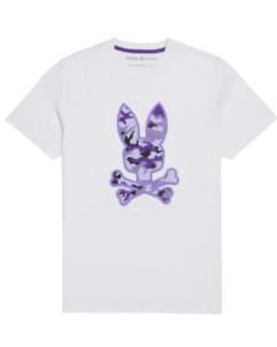 Psycho Bunny Rye Graphic Tee In B6U903Y1Pc - Bianco