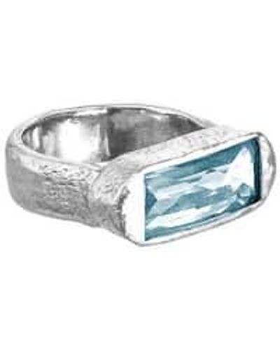 Renné Jewellery Topaz Hope Ring P - Blue