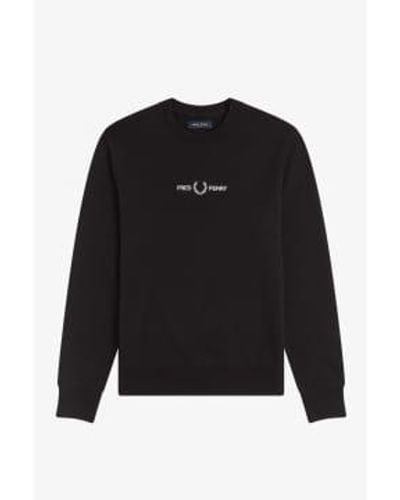 Fred Perry Embroidered Sweatshirt - Nero