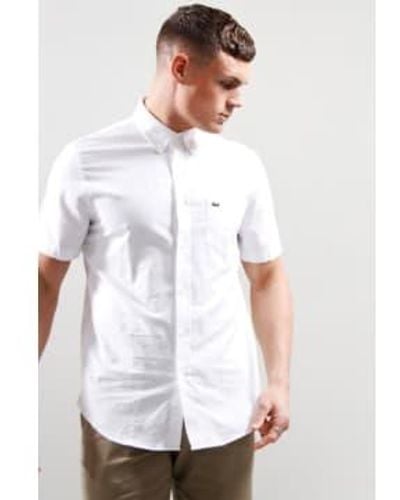 Lacoste Mens Short Sleeve Shirt - Bianco