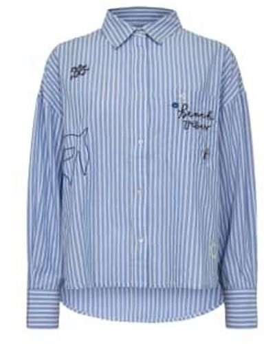 Sofie Schnoor Shirt- Striped-s242455 34(uk6-8) - Blue