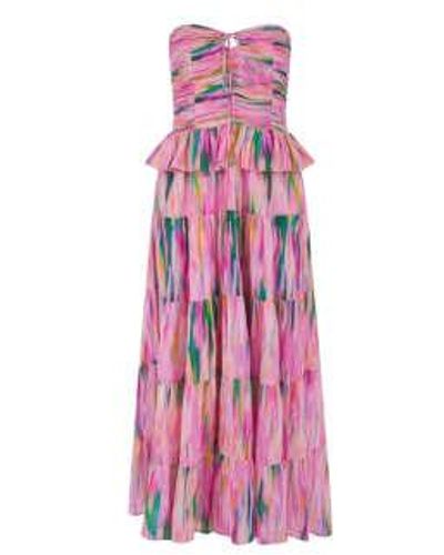 Pranella Felsiges Kleid in Blur Bloom - Pink