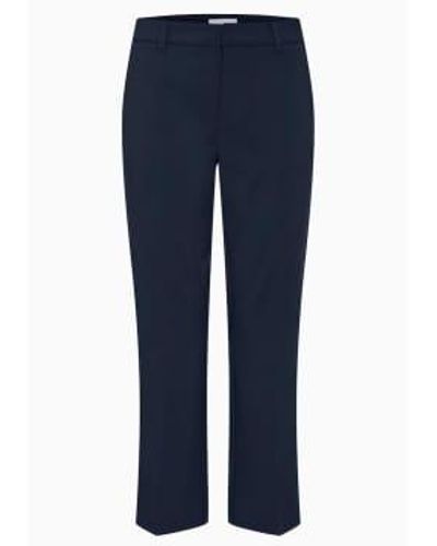 Pulz Pzbindy High Waist Flared Trousers Uk 14 - Blue