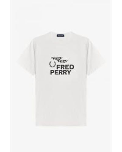 Fred Perry T-shirt imprimé blanc