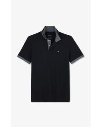 Eden Park And Grey Cotton Pima Polo Shirt M - Black