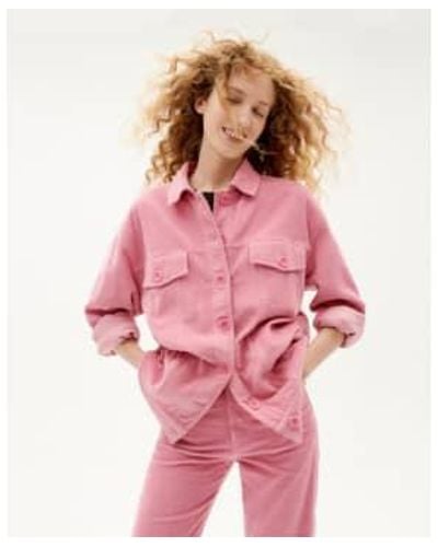 Thinking Mu Corduroy Phoebe Jacket Xs - Pink