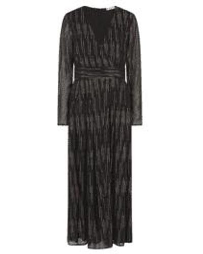 Nooki Design Vestido negro jacquard metalizado mariah