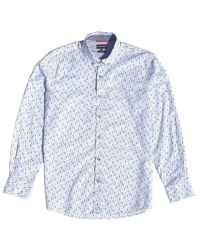 Armor Lux Tropical Printed Shirt S - Blue