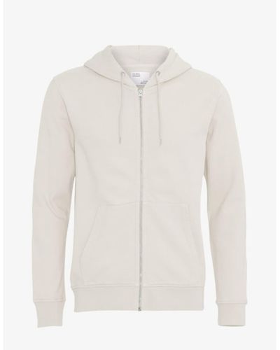 COLORFUL STANDARD Sweatshirt Classic Organic Zip Hood Elfenbeinweiß