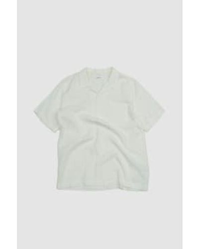 Universal Works Road-Hemd aus ecrufarbener Toga-Baumwolle - Weiß